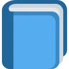 Emoji Libro azul en Twitter / X