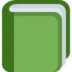 Emoji Libro verde en Twitter / X