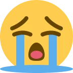 Emoji Llorando fuerte en Twitter / X