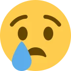 Crying Face emoji on Twitter / X
