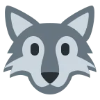 Wolf emoji on Twitter / X