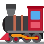 Emoji Locomotora de vapor en Twitter / X