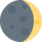 Emoji Luna creciente en Twitter / X