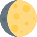 Waxing Gibbous Moon emoji on Twitter / X