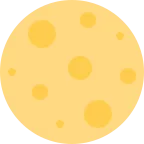 Emoji Luna llena en Twitter / X