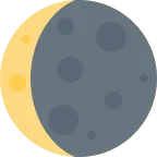 Waning Crescent Moon emoji on Twitter / X