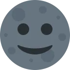 Emoji Luna nueva con cara en Twitter / X