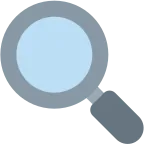 Emoji Lupa orientada hacia la izquierda en Twitter / X