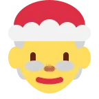 Emoji Mamá Noel en Twitter / X