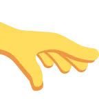 Emoji Mano con la palma hacia abajo en Twitter / X