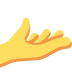 Emoji Mano con la palma hacia arriba en Twitter / X