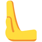 Emoji Mano empujando hacia la izquierda en Twitter / X
