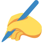 Writing Hand emoji on Twitter / X