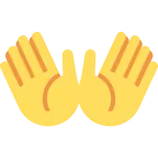 Emoji Manos abiertas en Twitter / X