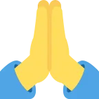 Emoji Manos juntas en Twitter / X