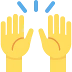 Raising Hands emoji on Twitter / X