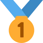 1st Place Medal emoji on Twitter / X