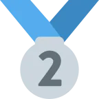Emoji Medalla de plata en Twitter / X