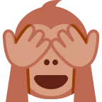 Emoji Mono con los ojos tapados en Twitter / X