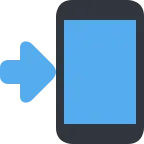 Emoji Móvil con una flecha en Twitter / X