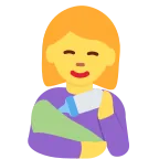 Woman Feeding Baby emoji on Twitter / X