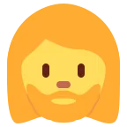 Emoji Mujer: barba en Twitter / X
