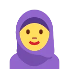 Woman with Headscarf emoji on Twitter / X