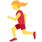 Emoji Mujer corriendo en Twitter / X