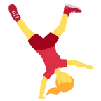 Emoji Mujer dando una voltereta lateral en Twitter / X