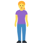 Emoji Mujer de pie en Twitter / X