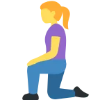 Emoji Mujer de rodillas en Twitter / X