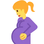 Emoji Mujer embarazada en Twitter / X