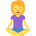 Woman in Lotus Position emoji on Twitter / X