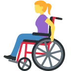Emoji Mujer en silla de ruedas manual en Twitter / X