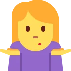 Woman Shrugging emoji on Twitter / X