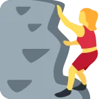 Woman Climbing emoji on Twitter / X