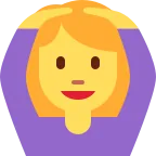 Emoji Mujer haciendo el gesto de "de acuerdo" en Twitter / X