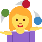 Woman Juggling emoji on Twitter / X
