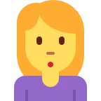 Emoji Mujer haciendo pucheros en Twitter / X