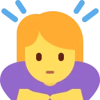 Woman Bowing emoji on Twitter / X
