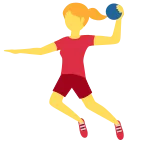 Woman Playing Handball emoji on Twitter / X
