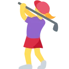 Woman Golfing emoji on Twitter / X