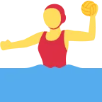 Emoji Mujer jugando al waterpolo en Twitter / X