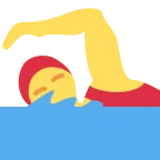 Emoji Mujer nadando en Twitter / X
