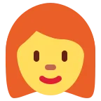 Woman: Red Hair emoji on Twitter / X