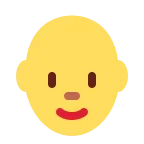 Woman: Bald emoji on Twitter / X