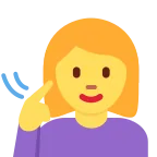 Emoji Mujer sorda en Twitter / X