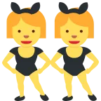 Women with Bunny Ears emoji on Twitter / X