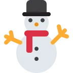 Emoji Muñeco de nieve en Twitter / X