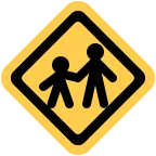 Children Crossing emoji on Twitter / X